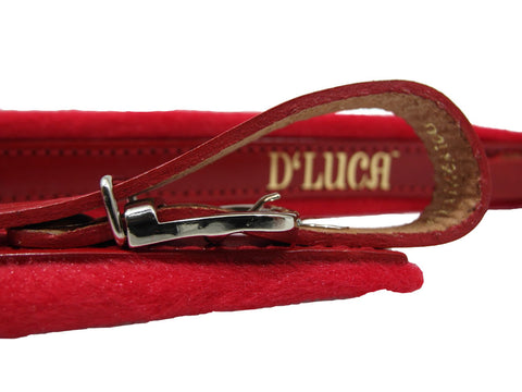 D'Luca Pro Slim Series Genuine Leather Accordion Straps Red